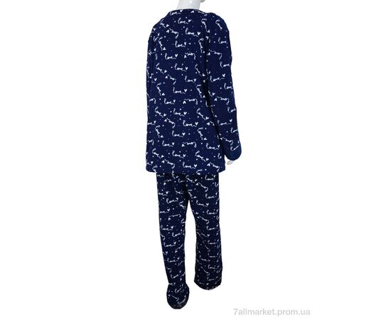 Фотография Пижама женская Весна/осень 3018 navy (4 шт. р.сетка XL-4XL) "Nicoletta" недорого оптом от прямого поставщика, изображение 2