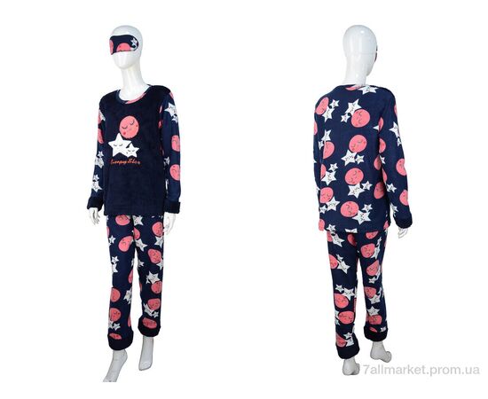 Пижама женская Весна/осень 8228 navy (4 шт. р.сетка M-2XL) "Nicoletta" недорого оптом от прямого поставщика, изображение 3 Фотография Пижама женская Весна/осень 8228 navy (4 шт. р.сетка M-2XL) "Nicoletta" недорого оптом от прямого поставщика, изображение 3