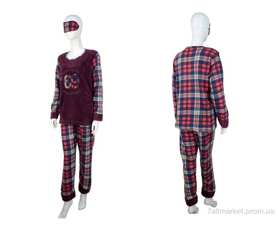 Піжама жіноча Весна/осінь 8199 bordo (4 шт. р.сіткаM-2XL) "Nicoletta" недорого оптом від прямого постачальника, зображення 3 Піжама жіноча Весна/осінь 8199 bordo (4 шт. р.сіткаM-2XL) "Nicoletta" недорого оптом від прямого постачальника, зображення 3