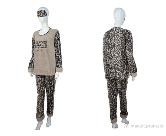 Піжама жіноча Весна/осінь 8205 brown (4 шт. р.сіткаM-2XL) "Nicoletta" недорого оптом від прямого постачальника, зображення 3 Піжама жіноча Весна/осінь 8205 brown (4 шт. р.сіткаM-2XL) "Nicoletta" недорого оптом від прямого постачальника, зображення 3