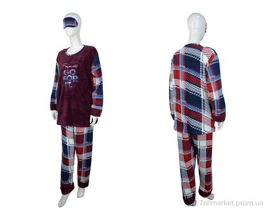 Піжама жіноча Весна/осінь 8231 bordo (3 шт. р.сітка3XL-5XL) "Nicoletta" недорого оптом від прямого постачальника, зображення 3 Піжама жіноча Весна/осінь 8231 bordo (3 шт. р.сітка3XL-5XL) "Nicoletta" недорого оптом від прямого постачальника, зображення 3