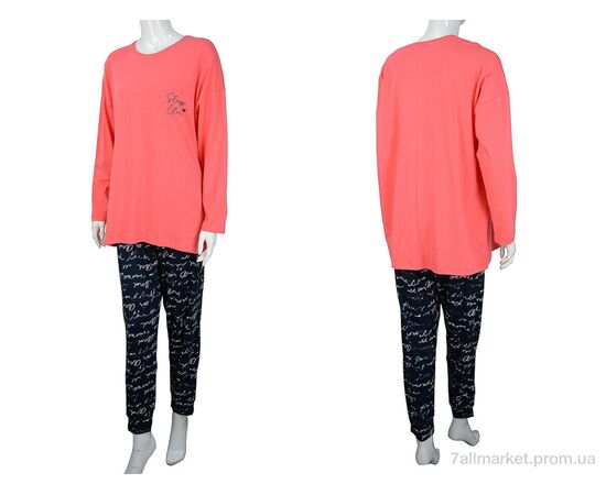 Пижама женская Весна/осень 47602 pink (4 шт. р.сетка 2XL-5XL) "Nicoletta" недорого оптом от прямого поставщика, изображение 3 Фотография Пижама женская Весна/осень 47602 pink (4 шт. р.сетка 2XL-5XL) "Nicoletta" недорого оптом от прямого поставщика, изображение 3