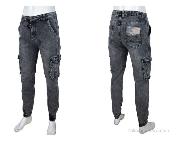 Джинси чоловічі Весна/осінь 8843 grey (8 шт. р.сітка30-38) "Baron" недорого оптом від прямого постачальника, зображення 3
