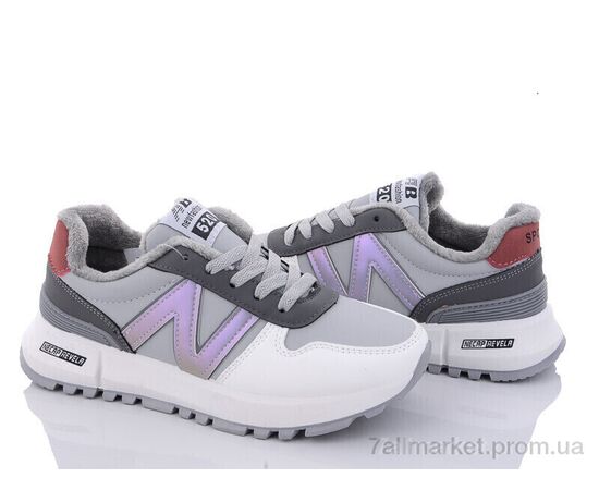 Кросівки жіночі модні Весна/осінь 179-6 grey (8 пар р.36-41) "Violeta" недорого оптом від прямого постачальника, зображення 2