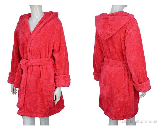 Халат жіночий Весна/осінь 04223 red (3 шт. р.сіткаS-L) "Obuvok" недорого оптом від прямого постачальника, зображення 3