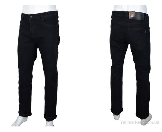 Джинси чоловічі Весна/осінь L330-1 black (8 шт. р.сітка29-38) "Baron" недорого оптом від прямого постачальника, зображення 3