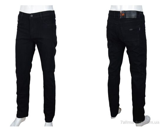 Джинси чоловічі Весна/осінь Z320-1 black (8 шт. р.сітка32-38) "Baron" недорого оптом від прямого постачальника, зображення 3
