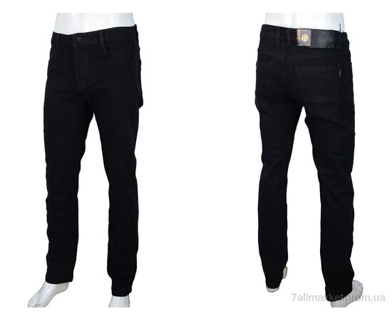 Джинси чоловічі Весна/осінь Z320-4 black (8 шт. р.сітка32-40) "Baron" недорого оптом від прямого постачальника, зображення 3