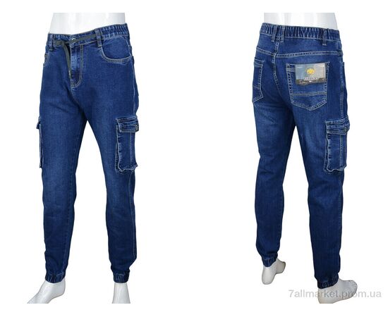Джинси чоловічі Весна/осінь 8141 blue (8 шт. р.сітка30-38) "Baron" недорого оптом від прямого постачальника, зображення 3