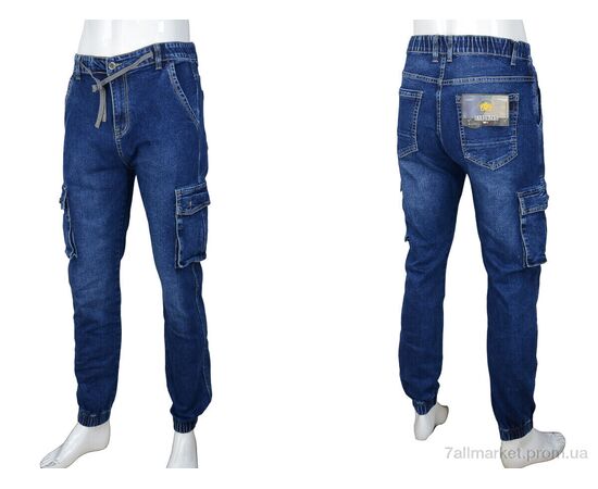 Джинси чоловічі Весна/осінь 8140 blue (8 шт. р.сітка29-38) "Baron" недорого оптом від прямого постачальника, зображення 3