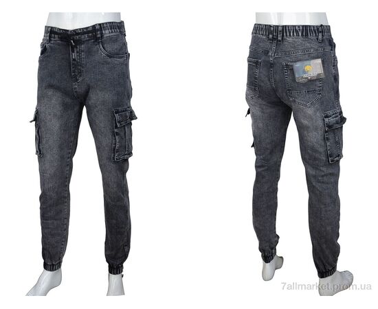 Джинси чоловічі Весна/осінь 8841 grey (8 шт. р.сітка32-38) "Baron" недорого оптом від прямого постачальника, зображення 3