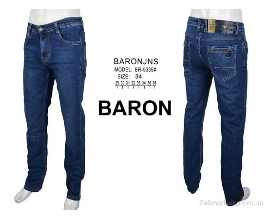 Джинси чоловічі  BR9335 (8 шт. р.сітка29-38) "Baron" недорого оптом від прямого постачальника, зображення 4