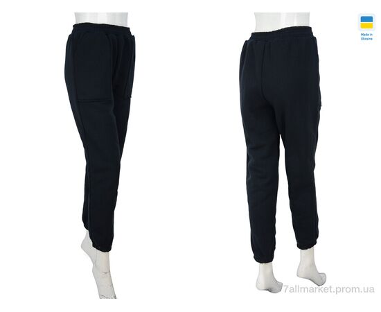 Спортивні штани жіночі Весна/осінь 08117 т.синій, флис (5 шт. р.сітка46-54) "Obuvok" недорого оптом від прямого постачальника, зображення 3