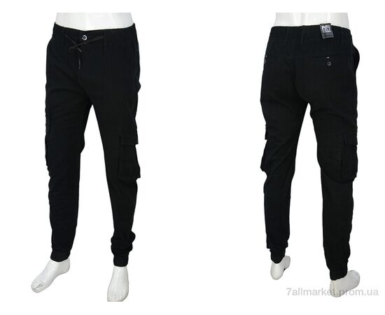 Джинси чоловічі Весна/осінь 8532-1 balck (8 шт. р.сітка28-36) "Baron" недорого оптом від прямого постачальника, зображення 3
