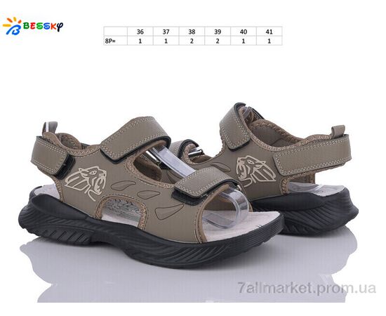 Фотография Сандалии детские летние Лето BL3321-4D (8 пар р.36-41) "Bessky-Kellaifeng" недорого оптом от прямого поставщика, изображение 2
