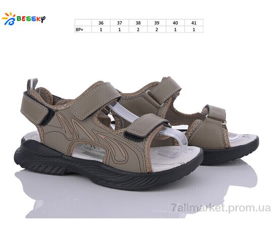 Фотография Сандалии детские летние Лето BL3320-4D (8 пар р.36-41) "Bessky-Kellaifeng" недорого оптом от прямого поставщика, изображение 2