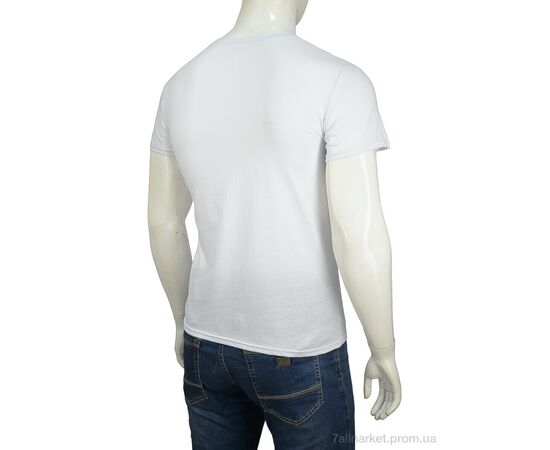 Футболка чоловіча Літо Футболка Х/Б 004-3 white (5 шт. р.сітка46-54) "Banko" недорого оптом від прямого постачальника, зображення 2 Футболка чоловіча Літо Футболка Х/Б 004-3 white (5 шт. р.сітка46-54) "Banko" недорого оптом від прямого постачальника, зображення 2