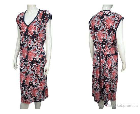 Халат жіночий Літо Халат Х/Б 002-2 blue (5 шт. р.сітка50-58) "Banko" недорого оптом від прямого постачальника, зображення 3 Халат жіночий Літо Халат Х/Б 002-2 blue (5 шт. р.сітка50-58) "Banko" недорого оптом від прямого постачальника, зображення 3