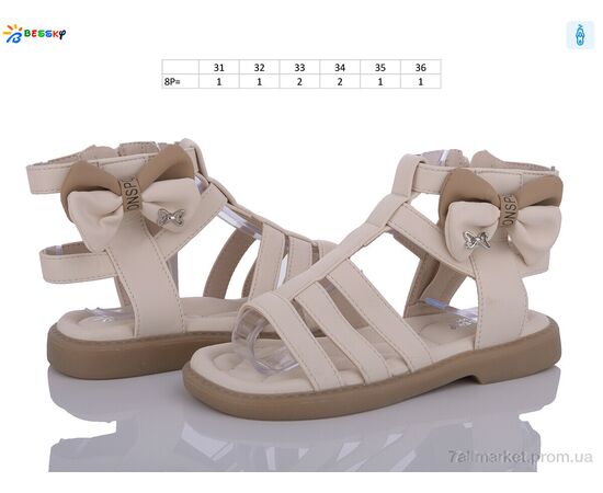 Фотография Босоножки детские летние Лето BC3362-3C (8 пар р.31-36) "Bessky-Kellaifeng" недорого оптом от прямого поставщика, изображение 2