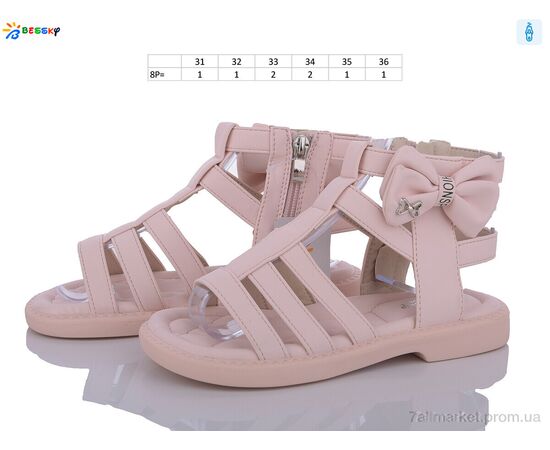 Фотография Босоножки детские летние Лето BC3362-4C (8 пар р.31-36) "Bessky-Kellaifeng" недорого оптом от прямого поставщика, изображение 2
