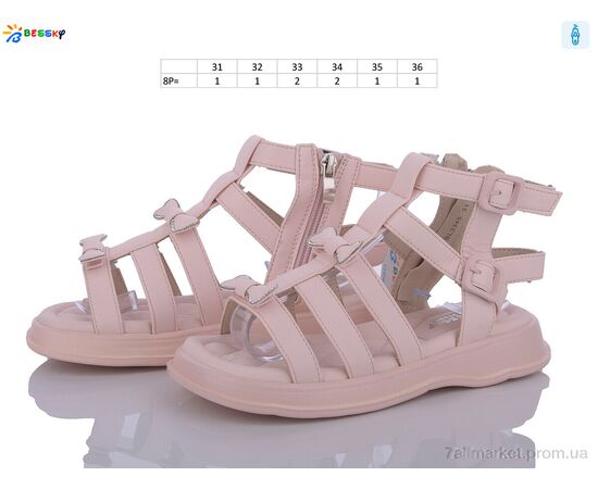 Фотография Босоножки детские летние Лето BL3345-4C (8 пар р.31-36) "Bessky-Kellaifeng" недорого оптом от прямого поставщика, изображение 2