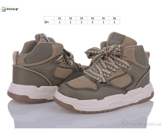 Кросівки дитячі модні Весна/осінь BE3417-4C (8 пар р.31-36) "Bessky-Kellaifeng" недорого оптом від прямого постачальника, зображення 2