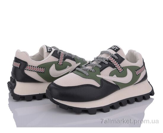 Кросівки жіночі модні Весна/осінь 81-3(81-32) beige-green (8 пар р.36-41) "Violeta" недорого оптом від прямого постачальника, зображення 2