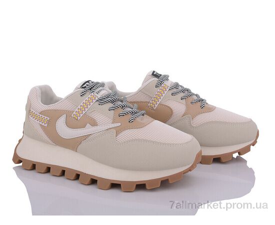 Кросівки жіночі модні Весна/осінь 81-3(81-32) beige (8 пар р.36-41) "Violeta" недорого оптом від прямого постачальника, зображення 2