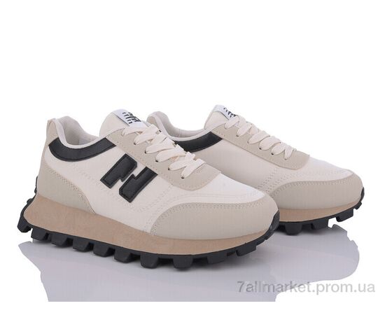 Кросівки жіночі модні Весна/осінь 143-35 beige (8 пар р.36-41) "Violeta" недорого оптом від прямого постачальника, зображення 2