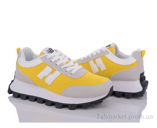Кросівки жіночі модні Весна/осінь 143-35 yellow (8 пар р.36-41) "Violeta" недорого оптом від прямого постачальника, зображення 2