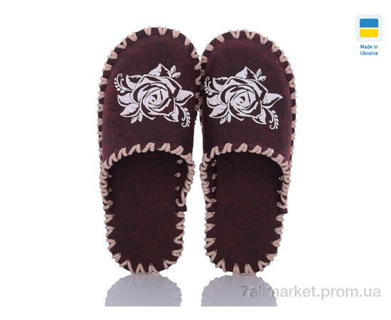 Тапки жіночі для будинку Весна/осінь 271 бордовий (9 пар р.36-41) "Active" недорого оптом від прямого постачальника, зображення 2