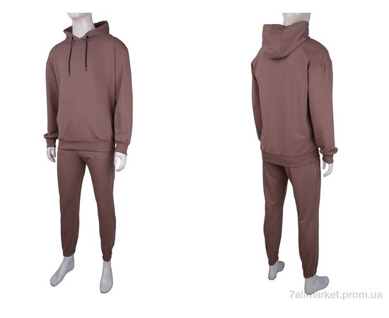 Фотография Спортивный костюм мужской Весна/осень 1001 brown (5 шт. р.сетка M-3XL) "Luna Store" недорого оптом от прямого поставщика, изображение 3