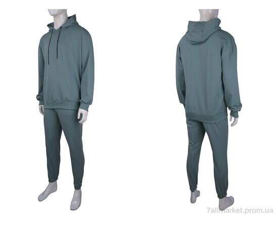 Фотография Спортивный костюм мужской Весна/осень 1001 green (5 шт. р.сетка M-3XL) "Luna Store" недорого оптом от прямого поставщика, изображение 3