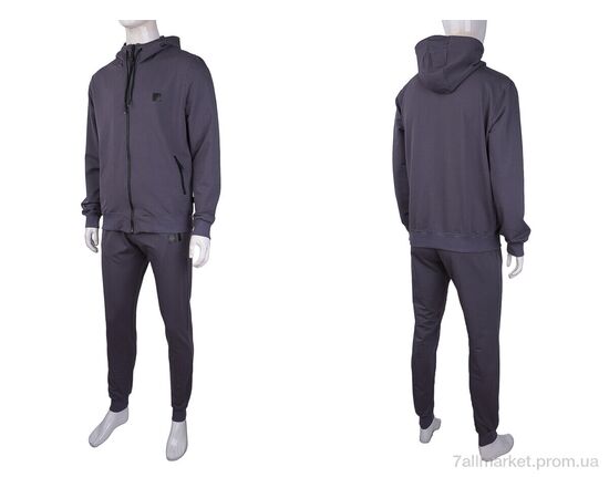 Фотография Спортивный костюм мужской Весна/осень 1004 grey (5 шт. р.сетка M-3XL) "Luna Store" недорого оптом от прямого поставщика, изображение 4