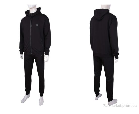 Фотография Спортивный костюм мужской Весна/осень 1004 black (5 шт. р.сетка M-3XL) "Luna Store" недорого оптом от прямого поставщика, изображение 4