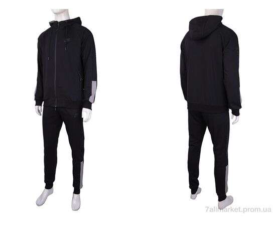 Фотография Спортивный костюм мужской Весна/осень 105 black (5 шт. р.сетка M-3XL) "Luna Store" недорого оптом от прямого поставщика, изображение 4