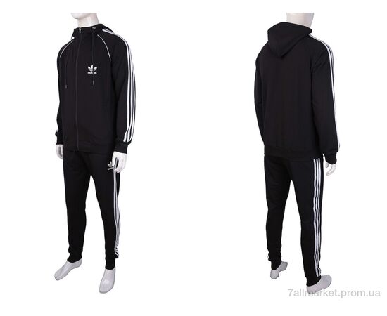 Фотография Спортивный костюм мужской Весна/осень 110 black (5 шт. р.сетка M-3XL) "Luna Store" недорого оптом от прямого поставщика, изображение 4