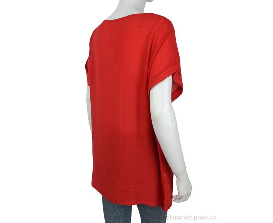 Фотография Женская блузка Лето 703 (08500) red (4 шт. р.сетка XL-4XL) "Obuvok" недорого оптом от прямого поставщика, изображение 2