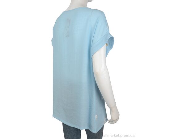 Фотография Женская блузка Лето 703 (08500) blue (4 шт. р.сетка XL-4XL) "Obuvok" недорого оптом от прямого поставщика, изображение 2