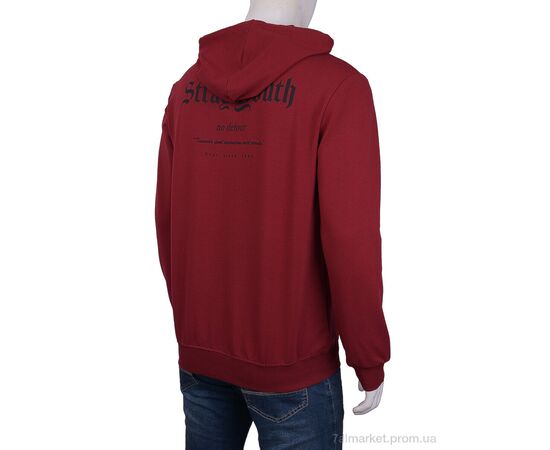 Батник чоловічий Весна/осінь 3482-SD1 bordo (5 шт. р.сіткаM-3XL) "Мир" недорого оптом від прямого постачальника, зображення 2