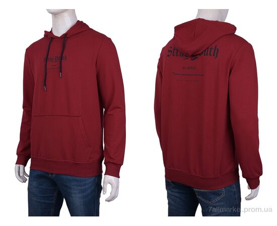 Батник чоловічий Весна/осінь 3482-SD1 bordo (5 шт. р.сіткаM-3XL) "Мир" недорого оптом від прямого постачальника, зображення 3