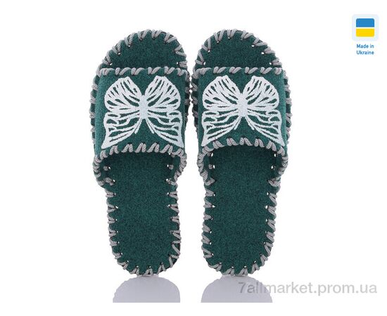 Тапки жіночі для будинку Весна/осінь 259 зелений (9 пар р.36-41) "Active" недорого оптом від прямого постачальника, зображення 2