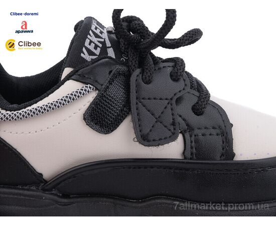 Фотография Кроссовки детские модные Весна/осень LB68 white-black (6 пар р.31-36) "Clibee-Doremi" недорого оптом от прямого поставщика, изображение 2