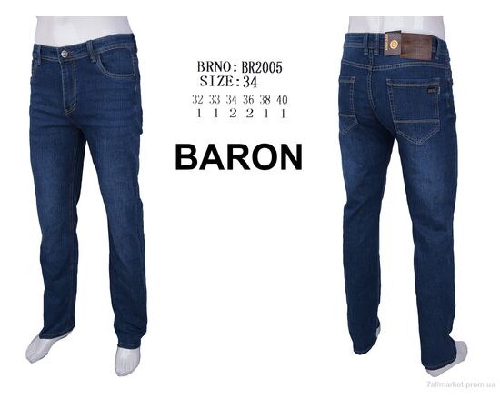 Джинси чоловічі Весна/осінь BR2005 (8 шт. р.сітка32-40) "Baron" недорого оптом від прямого постачальника, зображення 4