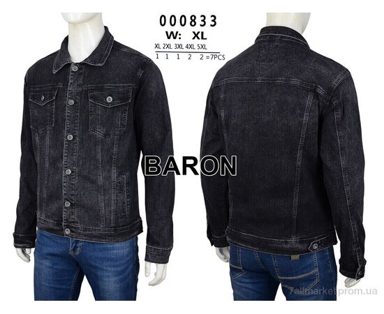 Куртка чоловіча Весна/осінь 000833 (7 шт. р.сіткаXL-5XL) "Baron" недорого оптом від прямого постачальника, зображення 4