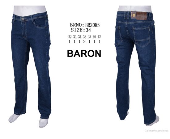 Джинси чоловічі Весна/осінь BR2085 (8 шт. р.сітка32-42) "Baron" недорого оптом від прямого постачальника, зображення 4