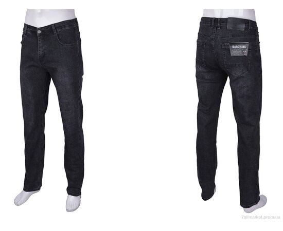 Джинси чоловічі Весна/осінь 8743 (8 шт. р.сітка32-42) "Baron" недорого оптом від прямого постачальника, зображення 3