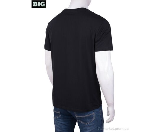 Футболка чоловіча Літо 8082 black (6 шт. р.сіткаM-3XL) "BIG" недорого оптом від прямого постачальника, зображення 2