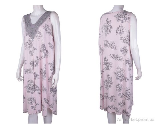 Нічна сорочка Весна/осінь 10544 pink (4 шт. р.сітка2XL-5XL) "Textile" недорого оптом від прямого постачальника, зображення 3 Нічна сорочка Весна/осінь 10544 pink (4 шт. р.сітка2XL-5XL) "Textile" недорого оптом від прямого постачальника, зображення 3