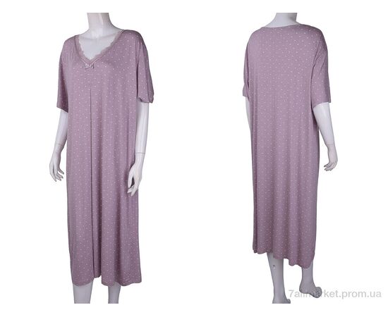 Нічна сорочка Весна/осінь 12082 d.pink (3 шт. р.сітка6XL-8XL) "Textile" недорого оптом від прямого постачальника, зображення 3